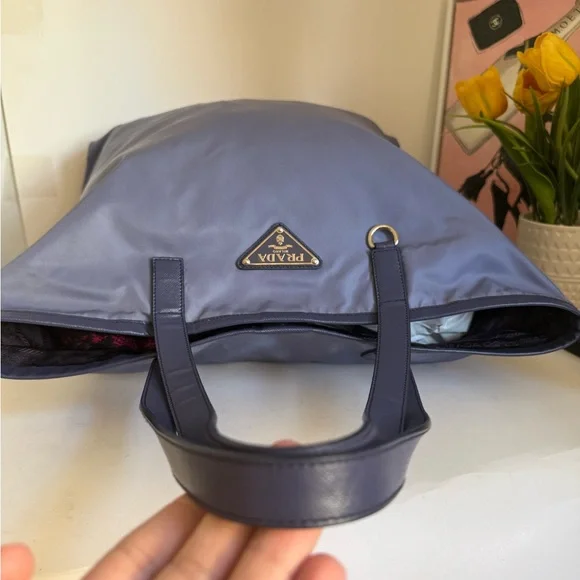 Prada Nylon Tote Bag-blue Large shoulder bag π - Picture 9 of 15